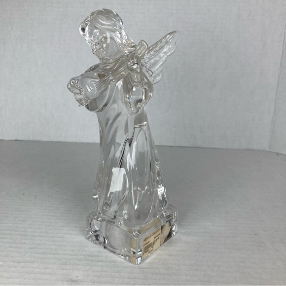 Mikasa Herald Collection Lead Crystal Hark The Herald Angel Playing Mandolin 8" - Picture 2 of 11